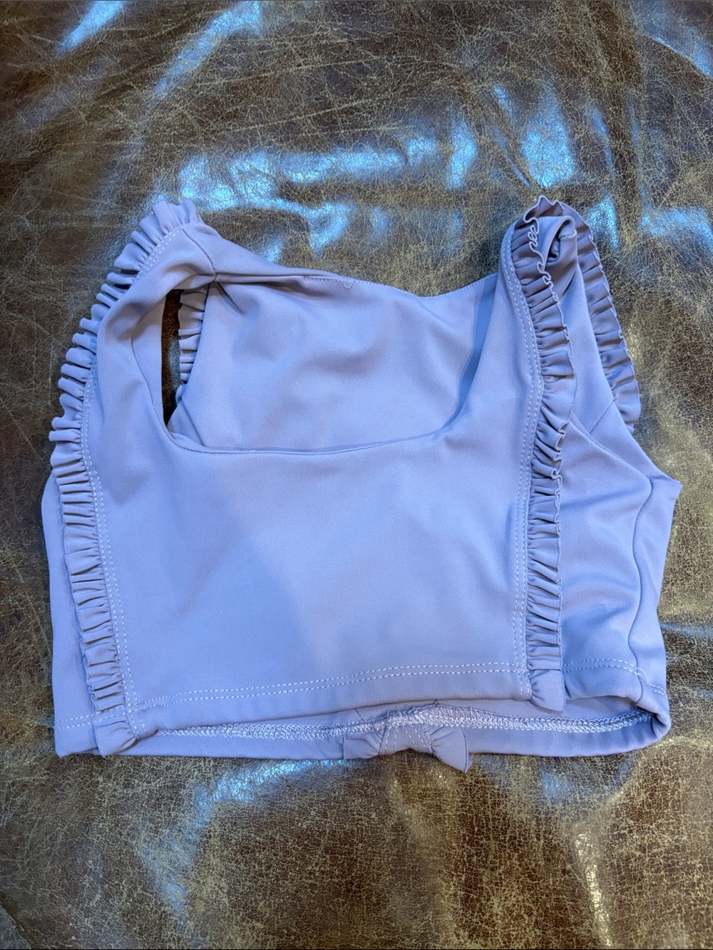 Girls tiger friday purple ruffle top